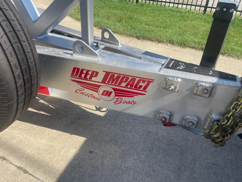 Slide: The Image of Deep Impact 36di 2008 boat trailer with custom logo and sturdy build. - 34