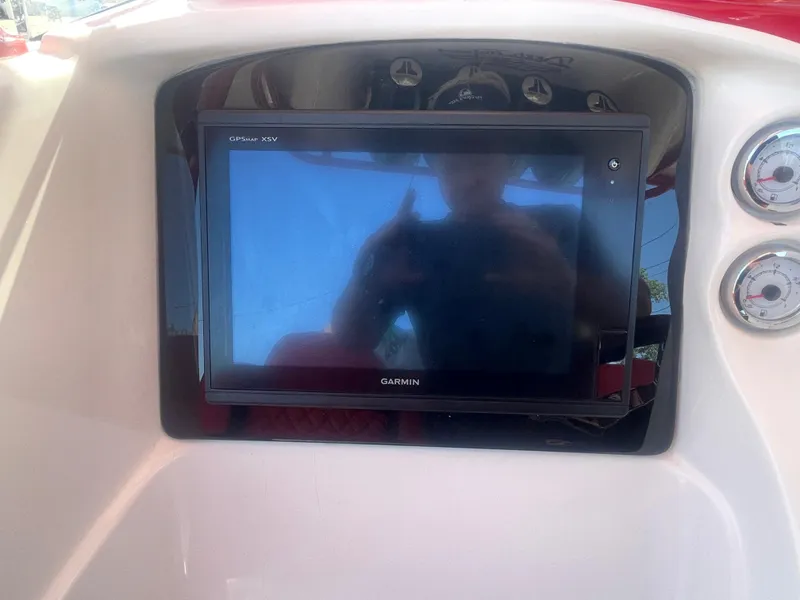 Slide: The Image of Garmin display on 2008 Deep Impact 36di boat dashboard. - 44