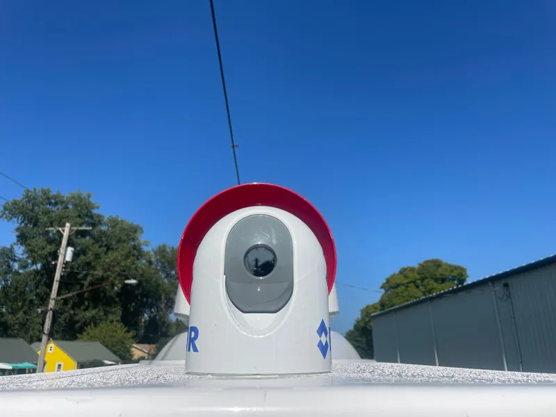 Slide: The Image of Close-up of a 2008 Deep Impact 36di boat radar system. - 7