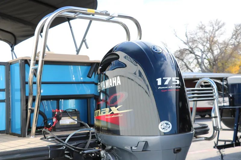 Slide: The Image of 2025 Sylvan Mirage X3 Party Fish with Yamaha 175 outboard motor. - 7