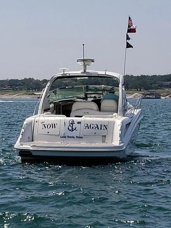 Slide: The Image of 2008 Sea Ray 38 Sundancer boat named Now & Again on Lake Travis, Texas. - 8