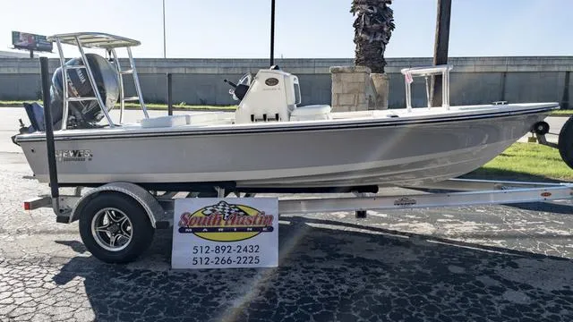 Slide: The Image of 2024 Hewes 16 Redfisher boat on trailer at South Austin Marine dealership. - 33
