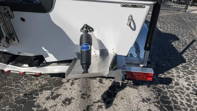 Slide: The Image of 2024 Hewes 16 Redfisher boat trailer with hydraulic trim tab. - 8