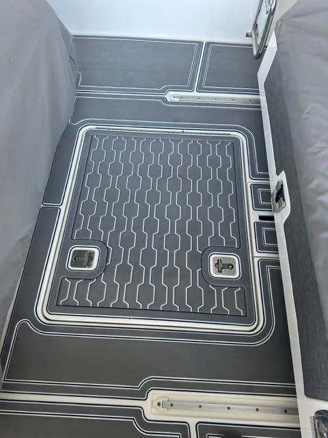 Slide: The Image of 2021 Tiara Yachts 34 LS interior flooring with modern design. - 5