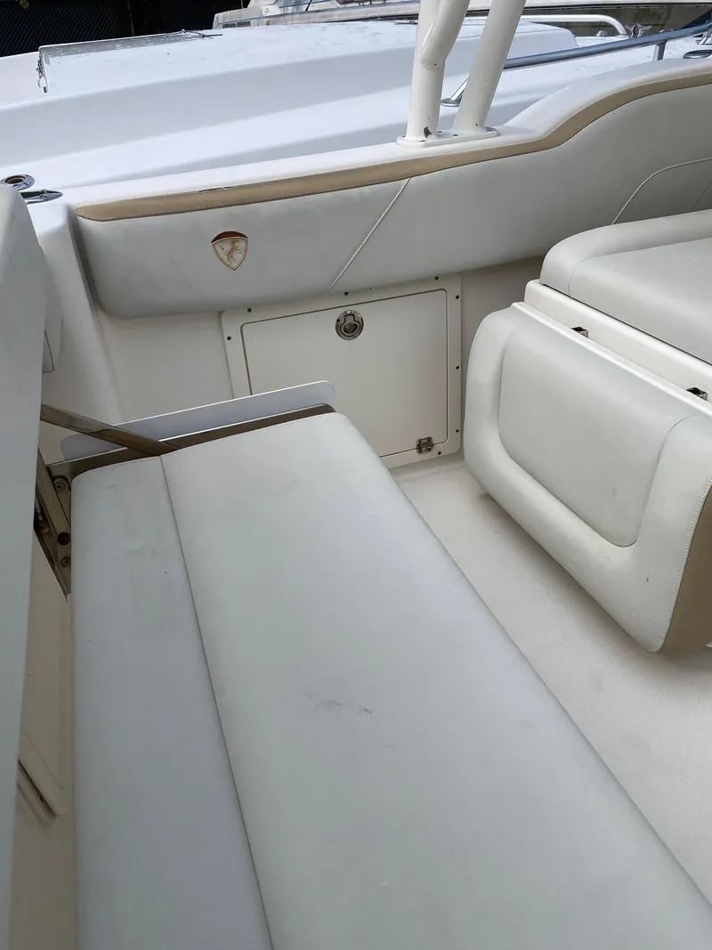 Slide: The Image of Interior seating of a 2017 Century 24 Resorter boat. - 34