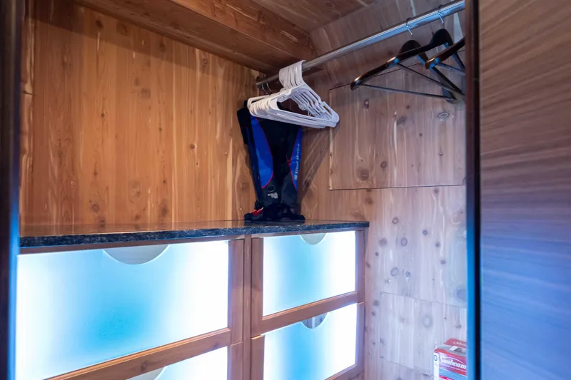 Slide: The Image of Luxurious bathroom in 2017 Ocean Alexander 70 E yacht with glass sink and modern shower. - 29