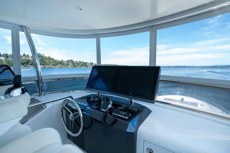 Slide: The Image of Laundry area with Miele appliances on 2017 Ocean Alexander 70 E yacht. - 37