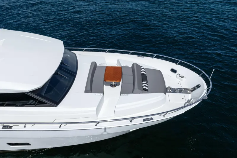 Slide: The Image of Ocean Alexander 70 E yacht cruising on a clear blue sea, 2017 model. - 5