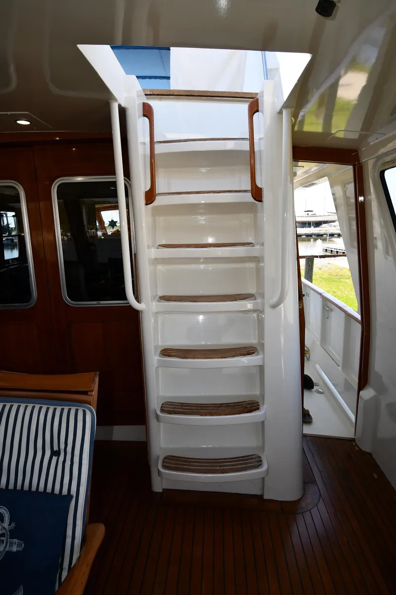 Slide: The Image of Staircase on 1986 Lowland 64 Pilot House Long Range Motor Yacht - 28