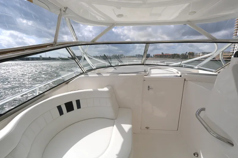 Slide: The Image of 2012 Intrepid 475 Sport Yacht interior with panoramic water view. - 6