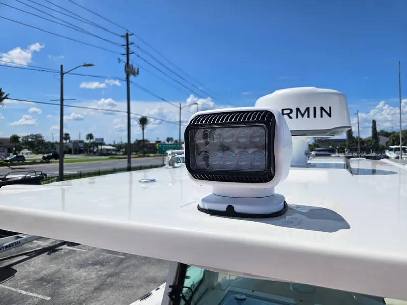 Slide: The Image of 2024 Sailfish 312CC boat with Garmin radar and LED spotlight. - 43