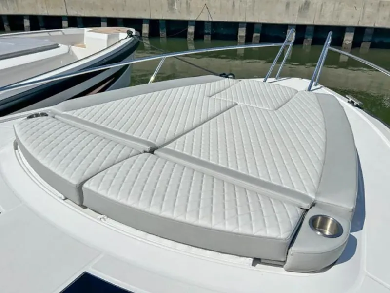 Slide: The Image of 2024 Windy 40 Camira SX boat with cushioned sun deck. - 4
