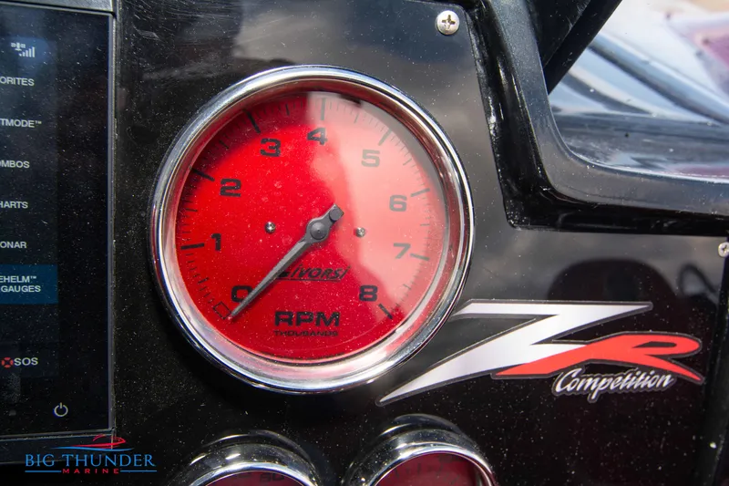 Slide: The Image of Close-up of 2009 Donzi 38 ZRC tachometer and dashboard. - 34
