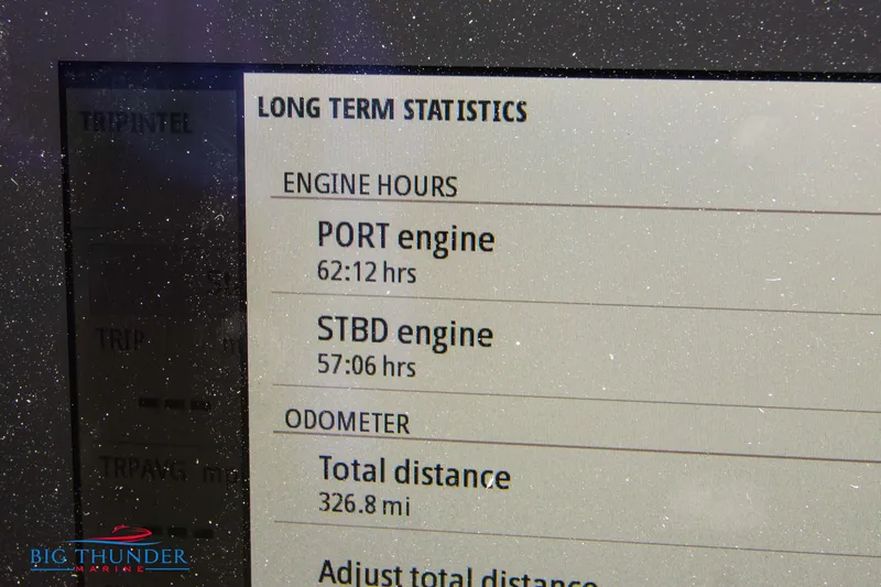 Slide: The Image of Close-up of 2009 Donzi 38 ZRC engine hours and odometer reading. - 43