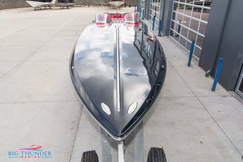 Slide: The Image of 2009 Donzi 38 ZRC powerboat on trailer at Big Thunder Marine. - 7