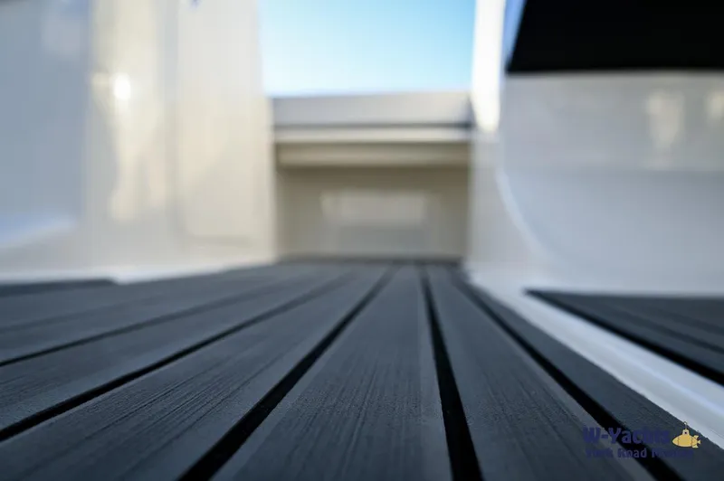 Slide: The Image of Close-up of 2024 Bayliner VR5 boat deck flooring. - 26