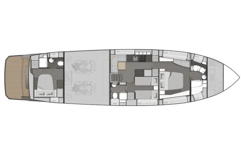 Slide: The Image of 2024 Rizzardi GR SESSANTATRE yacht floor plan layout - 17
