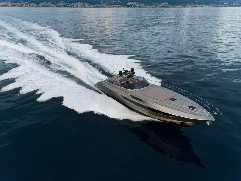 Slide: The Image of 2024 Rizzardi GR SESSANTATRE luxury yacht cruising on open water. - 3