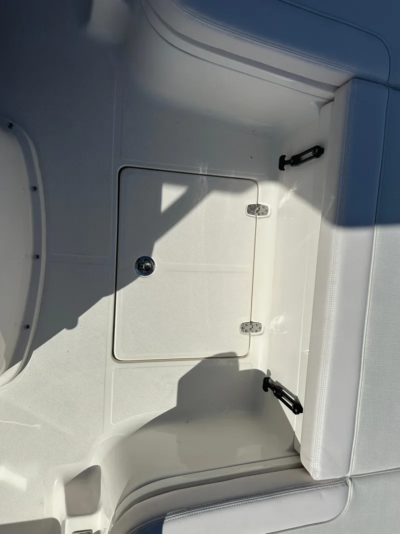 Slide: The Image of 2024 Sea Born FX25 Bay boat interior storage compartment. - 19
