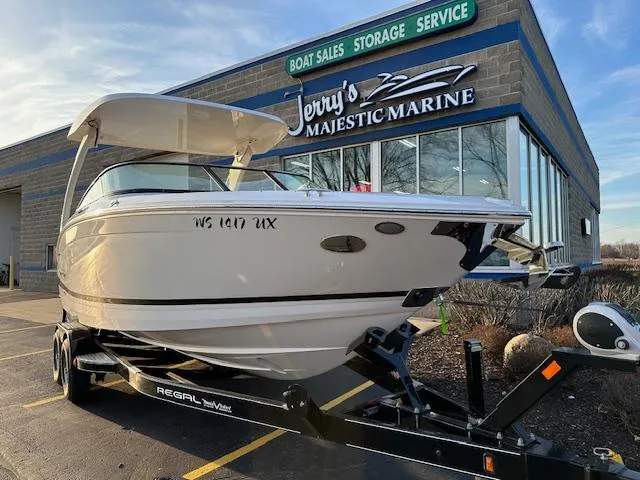 Slide: The Image of 2021 Regal LS6 boat at Jerry's Majestic Marine dealership. - 2