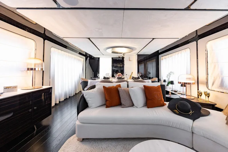 Slide: The Image of Luxurious interior of 2024 Posillipo Technema 90 yacht with modern furnishings. - 5