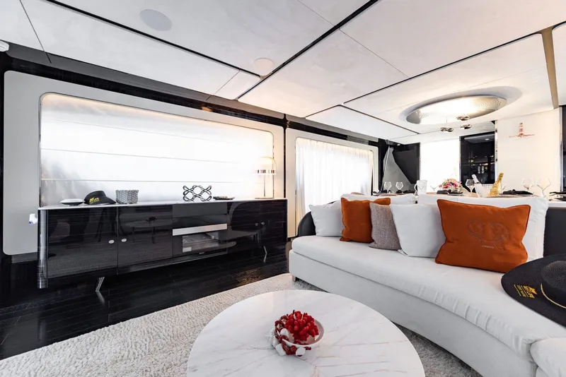 Slide: The Image of Luxurious interior of 2024 Posillipo Technema 90 yacht with modern furnishings. - 6