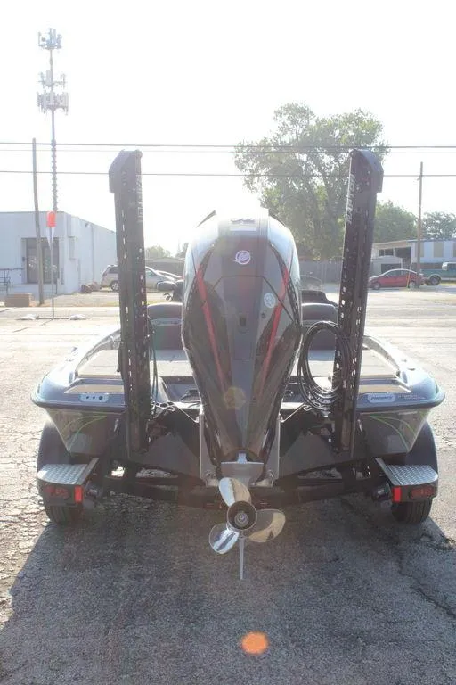 Slide: The Image of 2024 Phoenix 721 Pro XP bass boat rear view. - 5