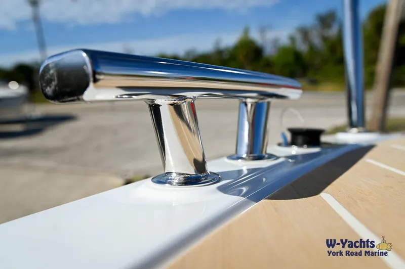 Slide: The Image of Close-up of 2024 Yamarin 80 boat cleat at W-Yachts York Road Marine. - 38