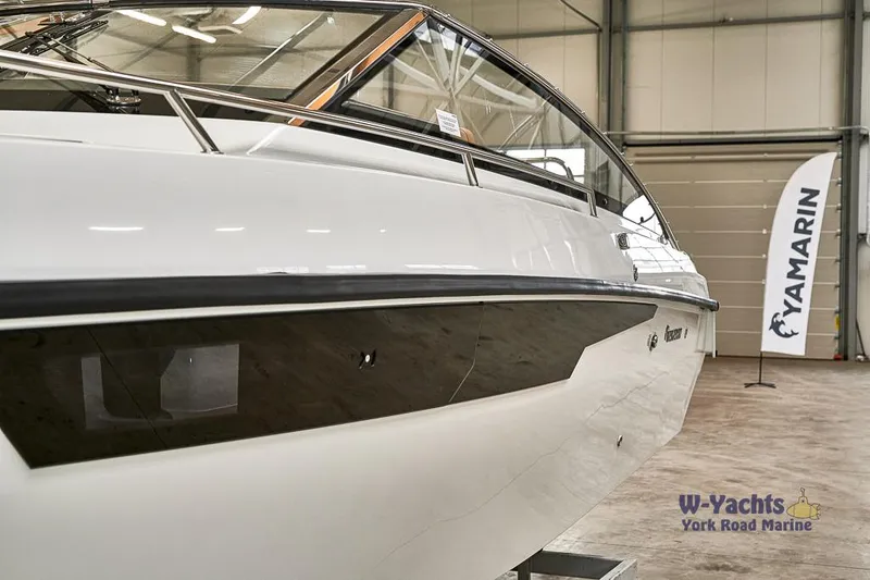 Slide: The Image of 2023 Yamarin 88 boat displayed at W-Yachts York Road Marine showroom. - 8