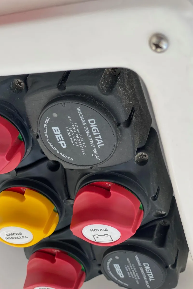 Slide: The Image of Digital voltage sensing relay on NorthCoast 315 boat, 2022 model. - 26