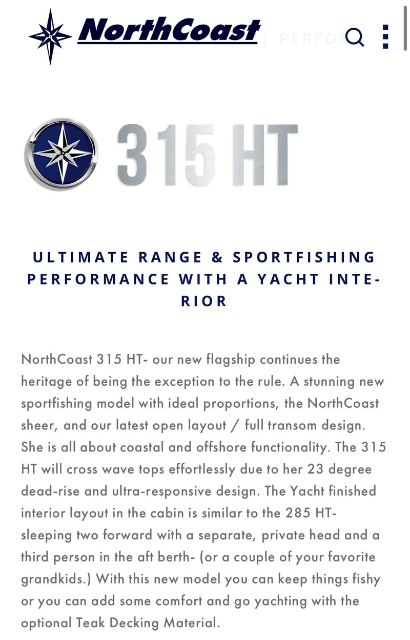 Slide: The Image of NorthCoast 315 HT 2022 - Ultimate range & sportfishing performance with yacht interior. - 28
