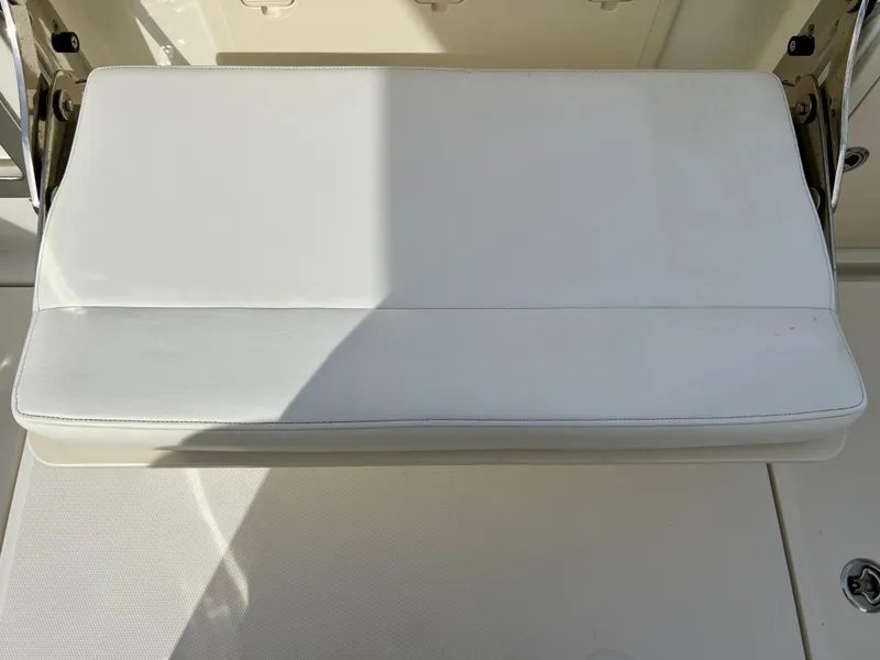 Slide: The Image of White cushioned seat on 2015 Boston Whaler 250 Outrage boat. - 31