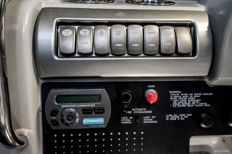 Slide: The Image of Control panel of a 2008 Formula 310 Sun Sport boat with Kenwood Commander. - 43