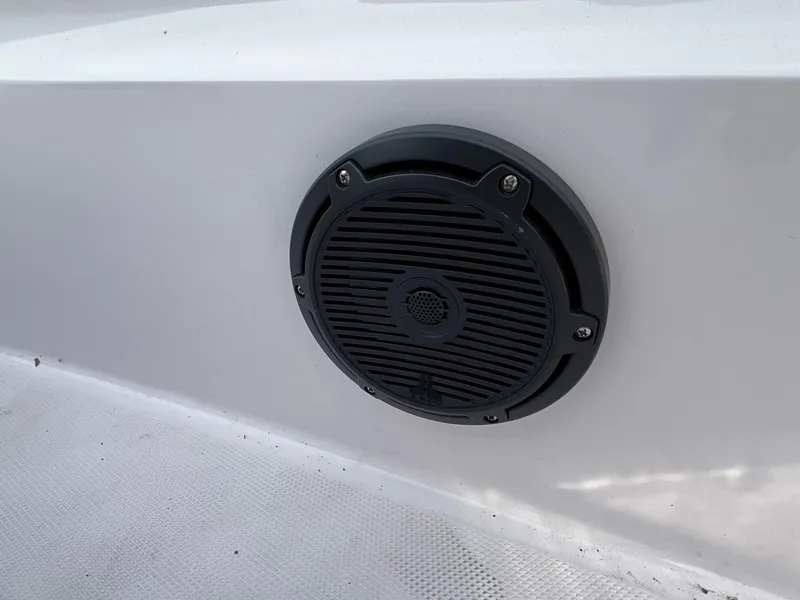 Slide: The Image of 2024 Axopar 37 Sun Top Mediterrana Edition boat speaker detail. - 32