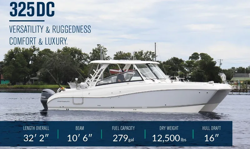 Slide: The Image of World Cat 325 DC 2026: Versatility, comfort, and luxury on the water. - 17
