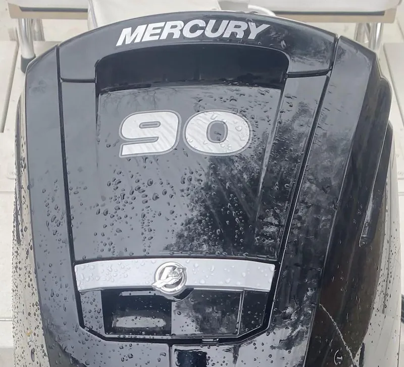 Slide: The Image of Mercury 90 horsepower outboard motor on 2024 Ranger RB190 boat. - 17