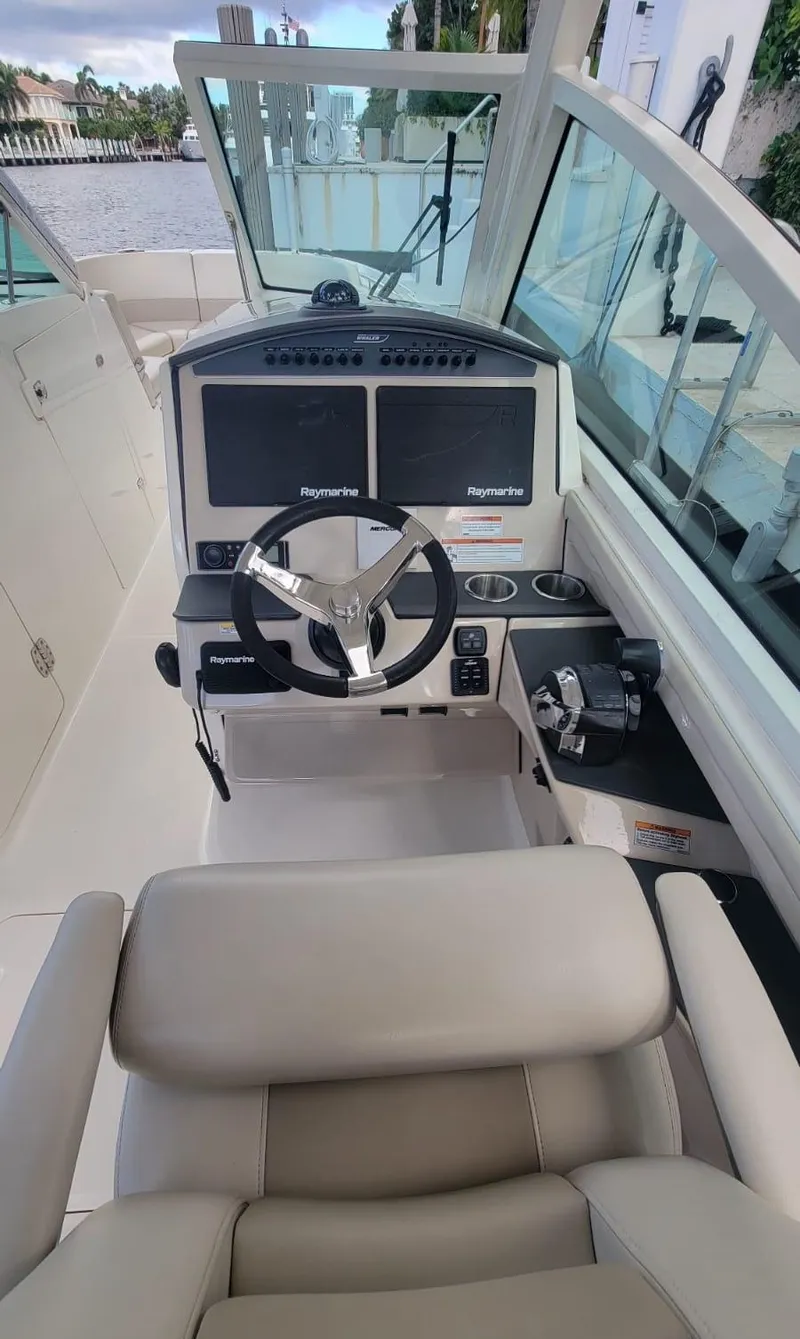 Slide: The Image of Interior view of a 2021 Boston Whaler 320 Vantage boat. - 12