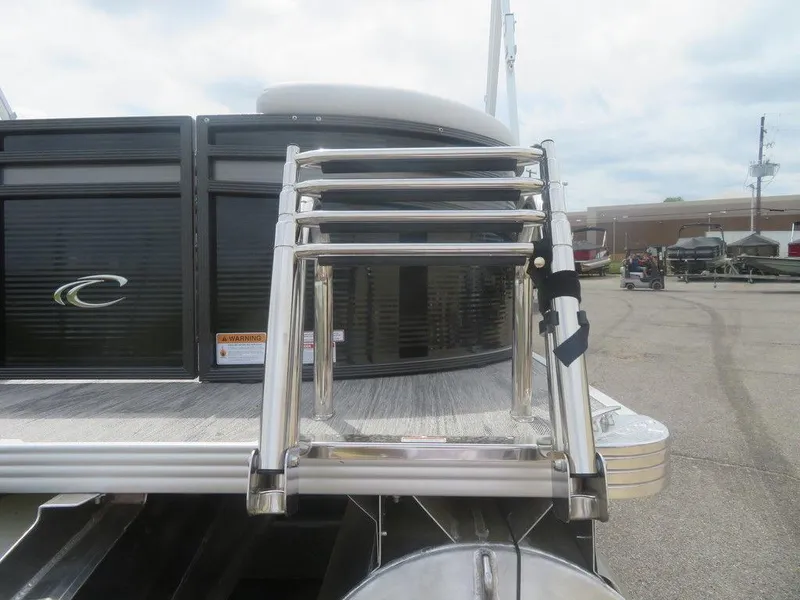 Slide: The Image of 2024 Crest CLASSIC LX 240 SLC pontoon boat with stainless steel ladder. - 11