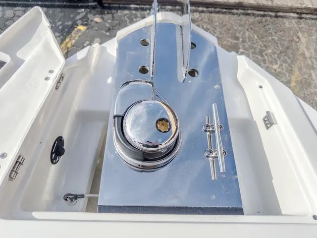 Slide: The Image of 2024 Monterey 258 SS boat anchor system with polished metal finish. - 34