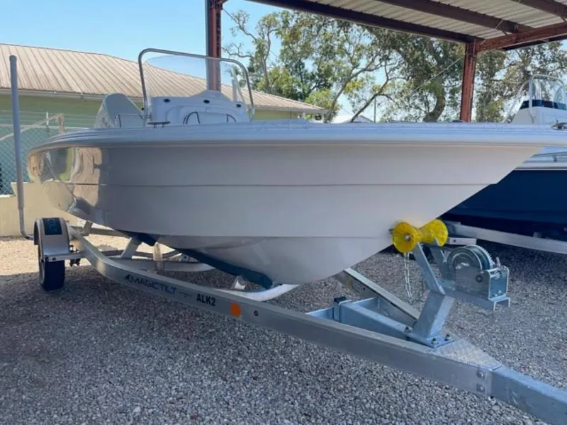 Slide: The Image of 2024 ALK2 Powerboats 18 CRS on trailer under shelter. - 0