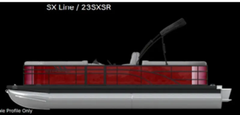 Slide: The Image of 2024 Bennington 23 SXSR pontoon boat side profile. - 13