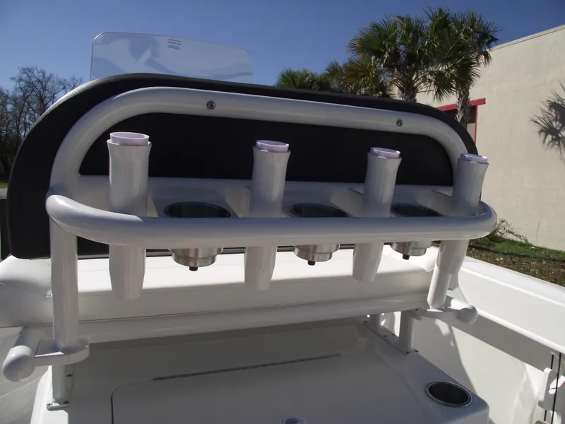 Slide: The Image of 2024 Bayliner CC20 storage compartment with open lid. - 16