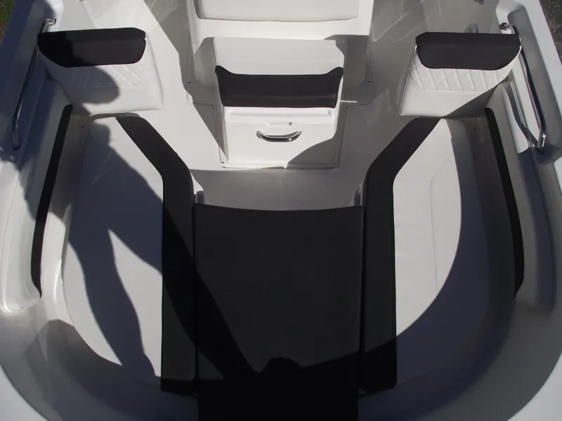 Slide: The Image of 2024 Bayliner CC20 boat on a dual-axle trailer. - 37