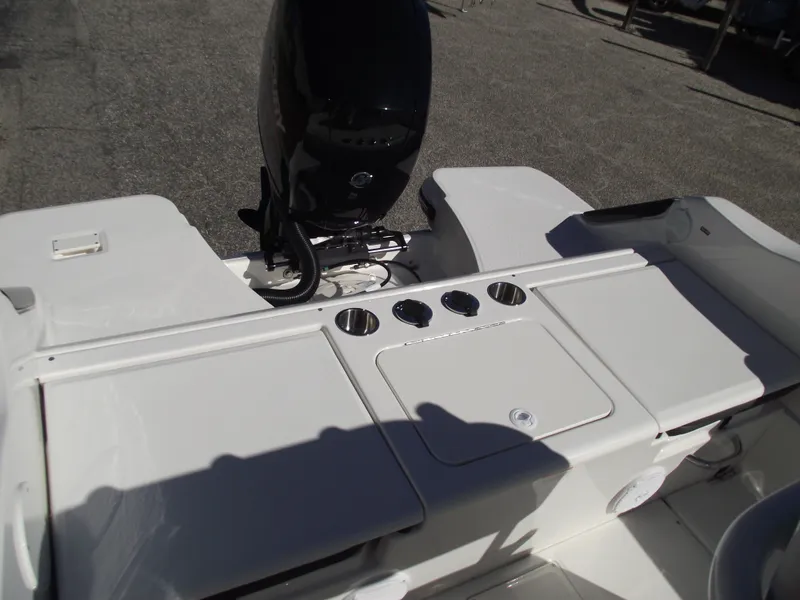 Slide: The Image of Open storage compartment on a 2024 Bayliner CC20 boat. - 9