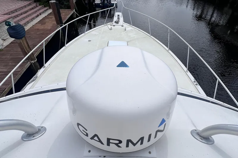 Slide: The Image of 1988 Bertram 43 Convertible boat with Garmin navigation system. - 11