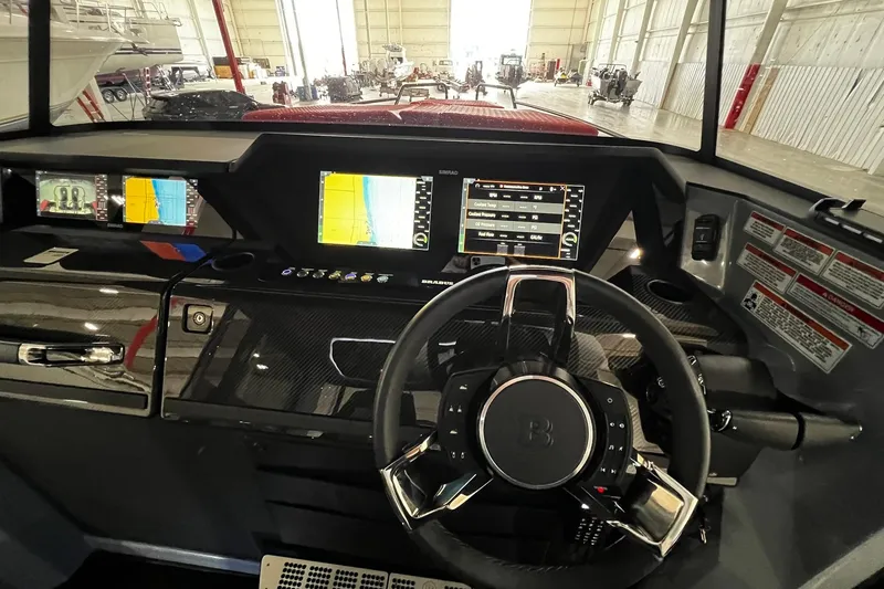 Slide: The Image of 2024 BRABUS Shadow 1000XC cockpit with advanced navigation displays and sleek steering wheel. - 13