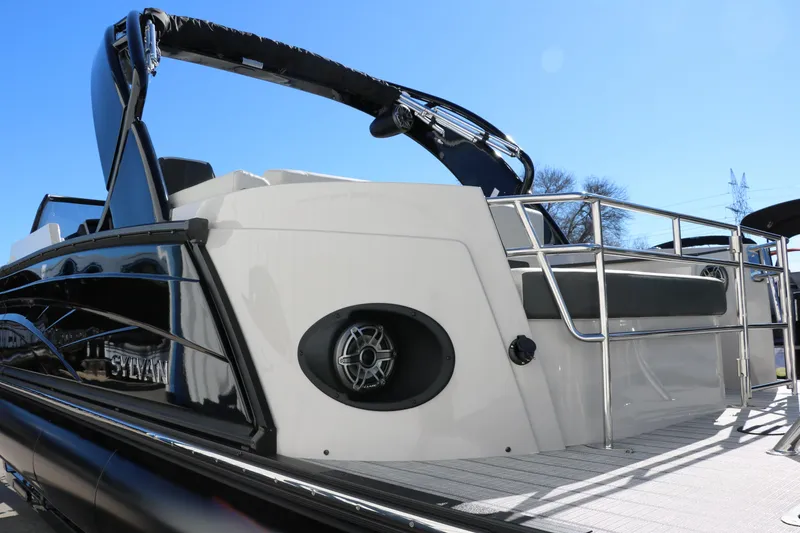 Slide: The Image of 2024 Sylvan G5 CLZ DC pontoon boat with sleek design and modern features. - 14