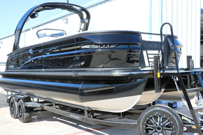 Slide: The Image of 2024 Sylvan G5 CLZ DC pontoon boat on trailer. - 3