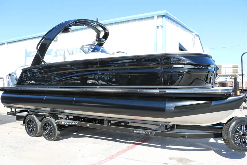 Slide: The Image of 2024 Sylvan G5 CLZ DC pontoon boat on a trailer. - 5