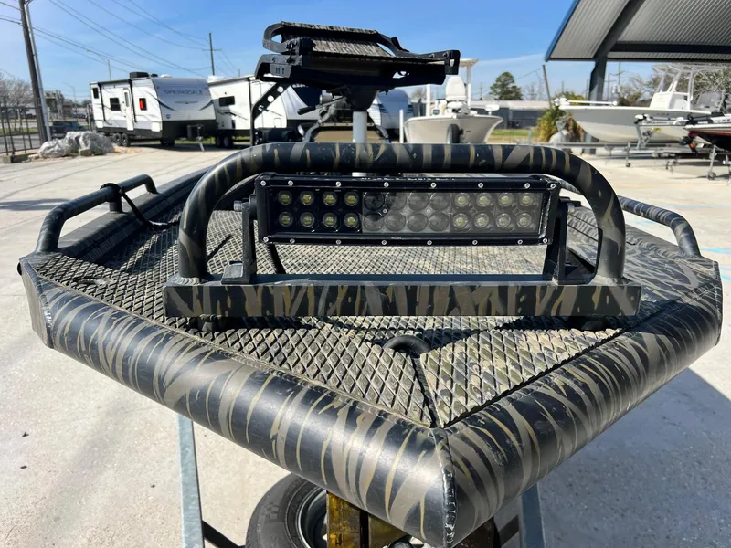 Slide: The Image of Prodigy 1751 2022 boat with camo pattern and LED light bar. - 10